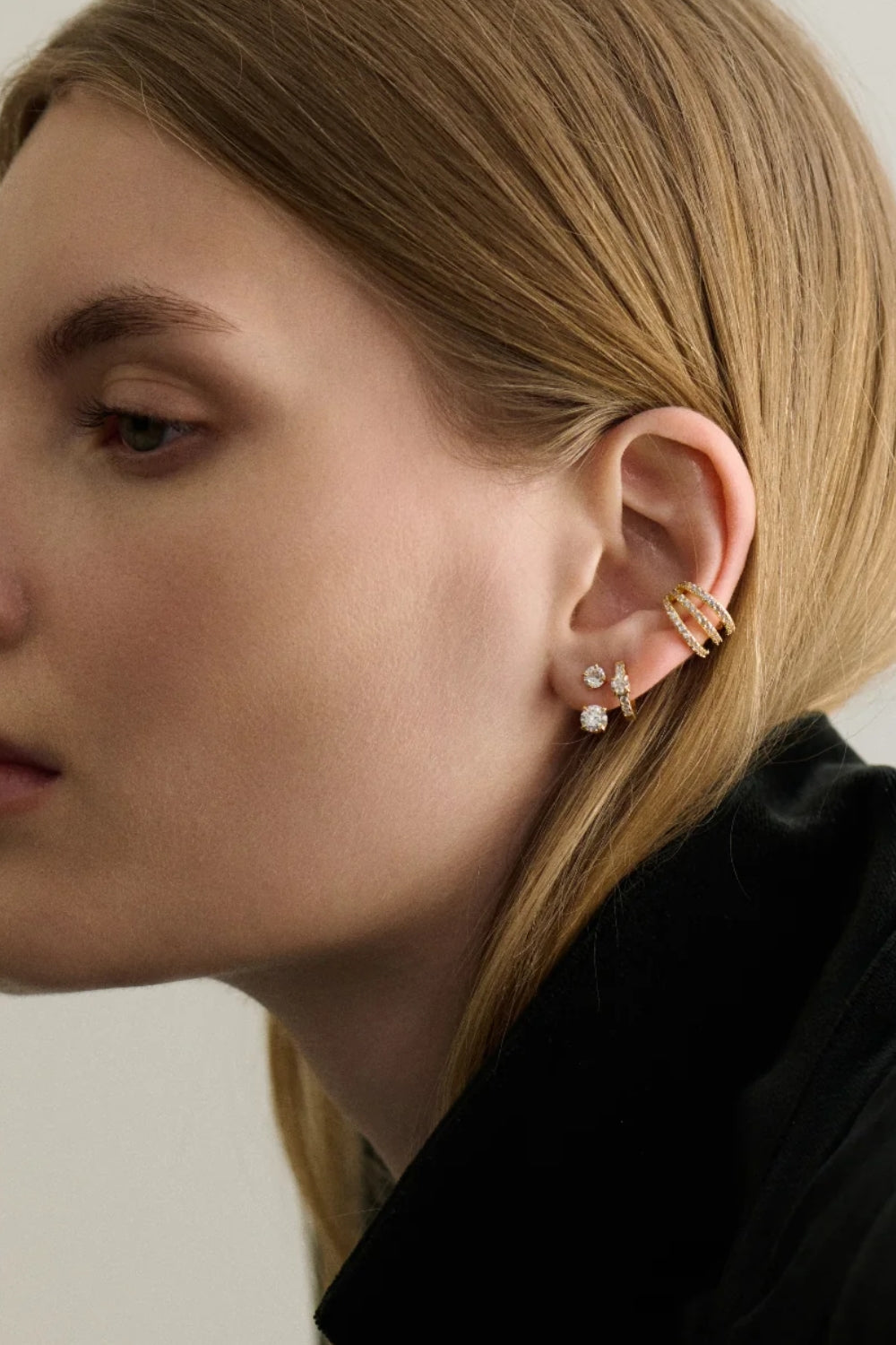 Double Eterno Earrings Gold