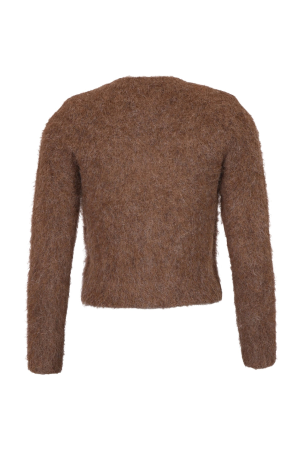 Hairy Knit Jacket Brown