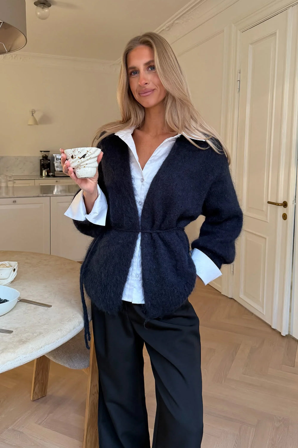 IdaIC Wrap Cardigan Navy