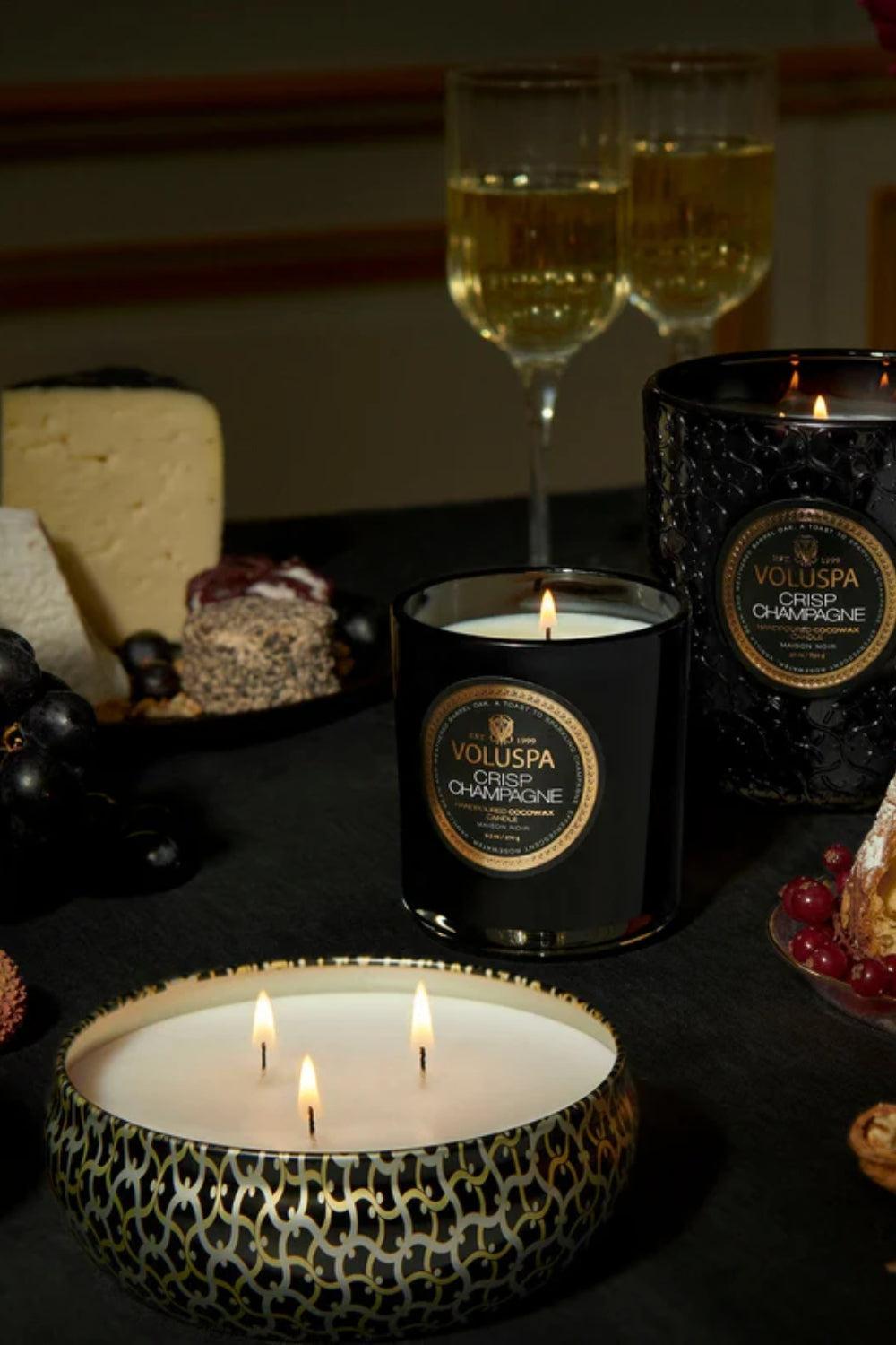 3 Wick Tin Candle Crisp Champagne 340g