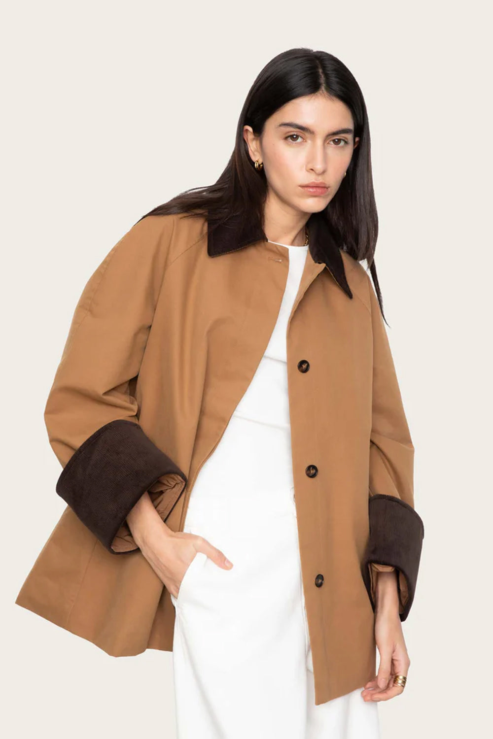 Heather Jacket Dark Camel