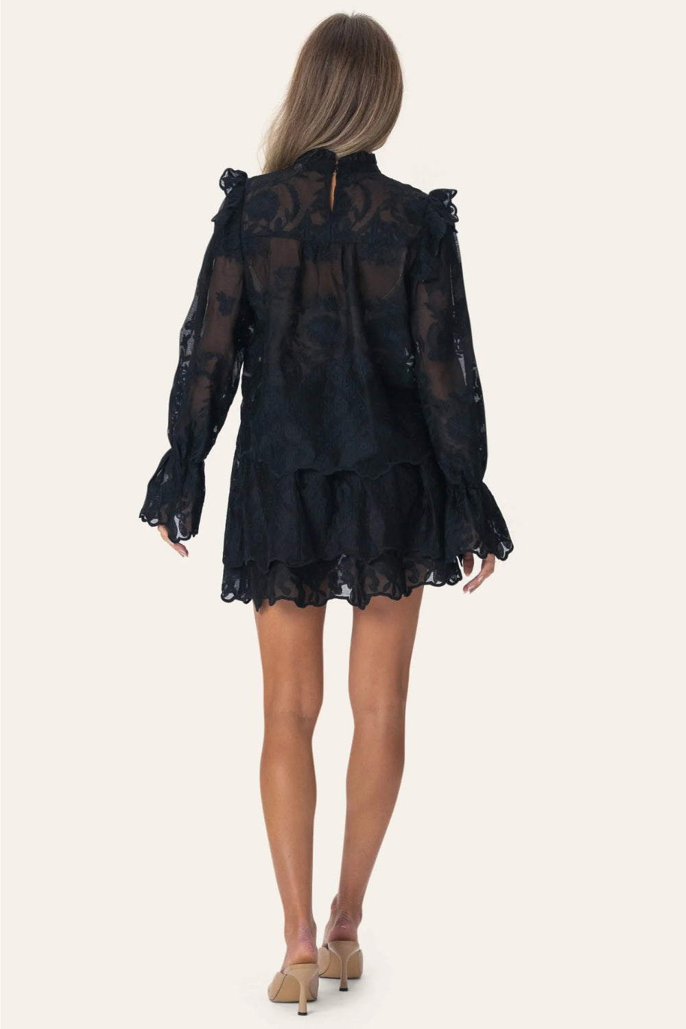 EllinorIC Lace Shirt Vintage Black