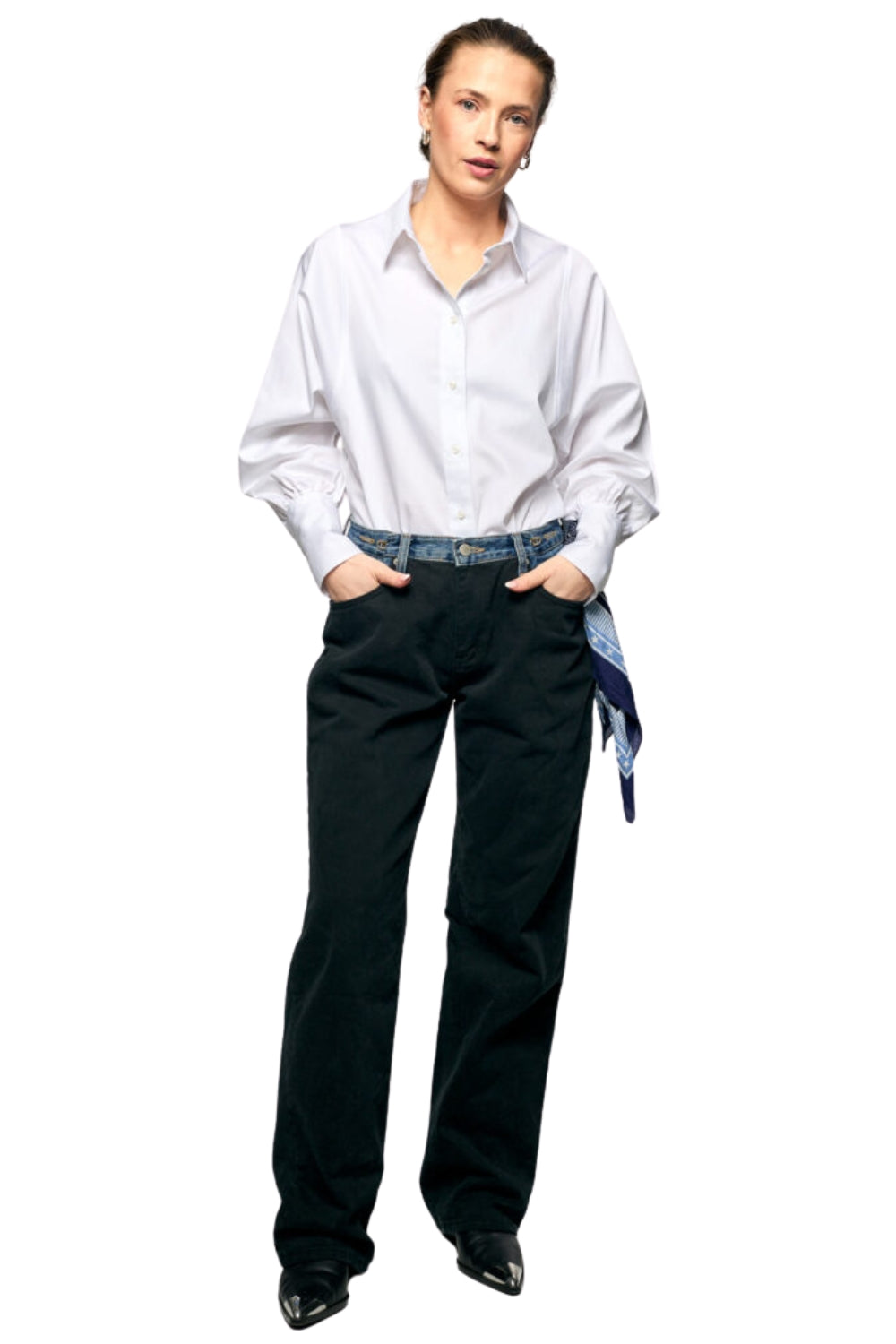 Anne Solid Shirt White