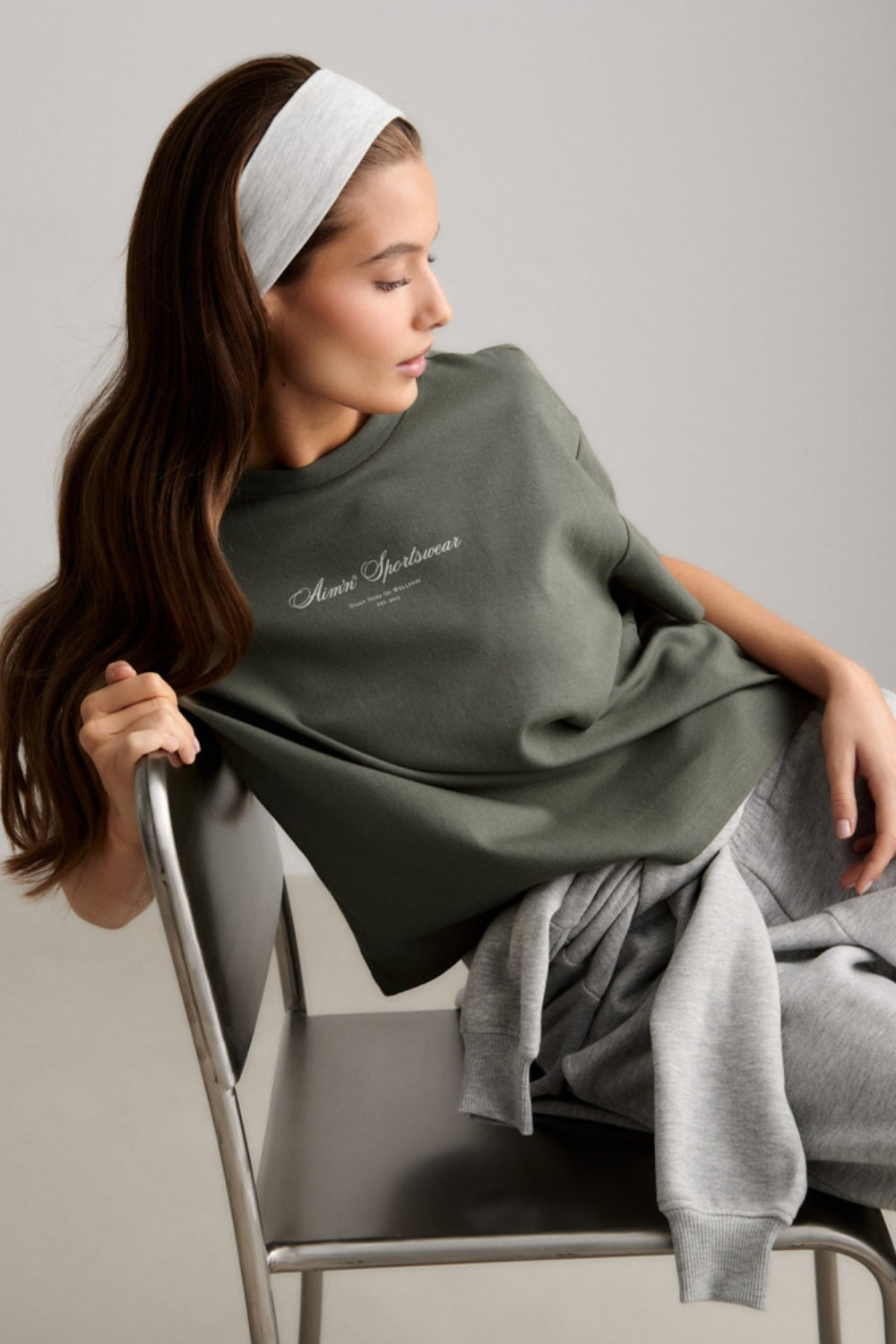 Script Boxy T-shirt Ivy