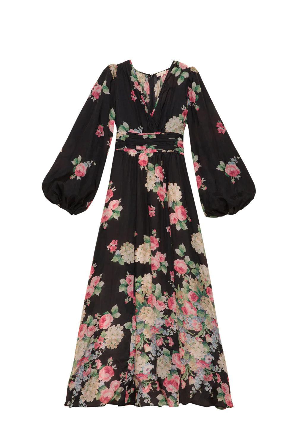 Cupro Rouching Gown Flower Market