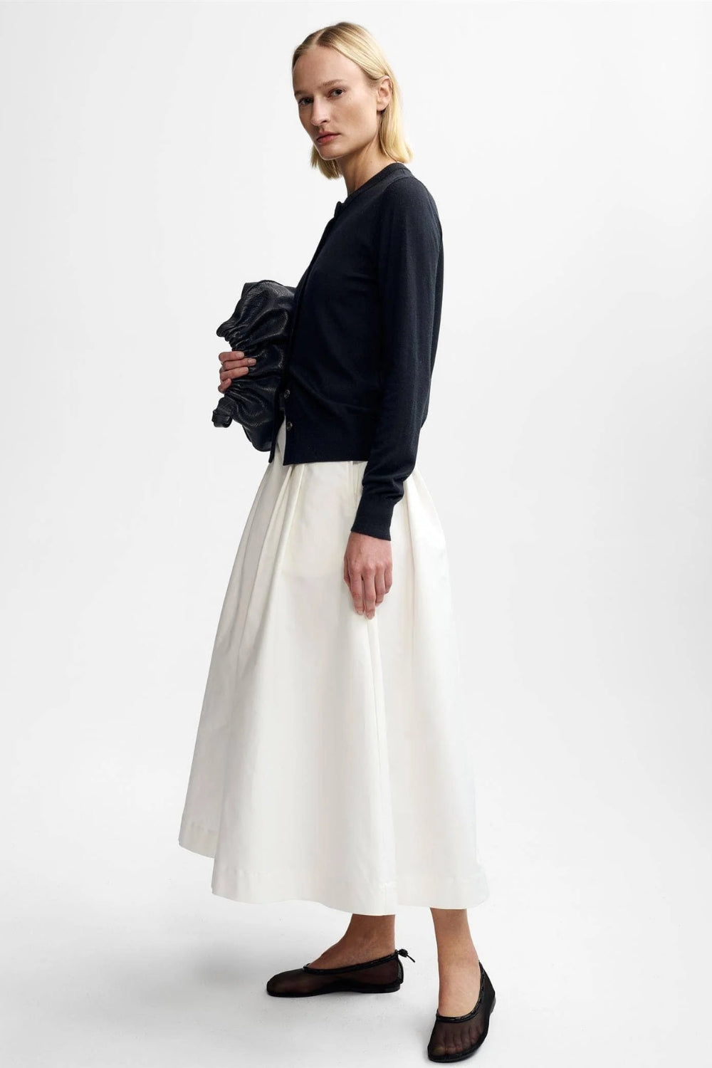 Rose Merino Cardigan Black