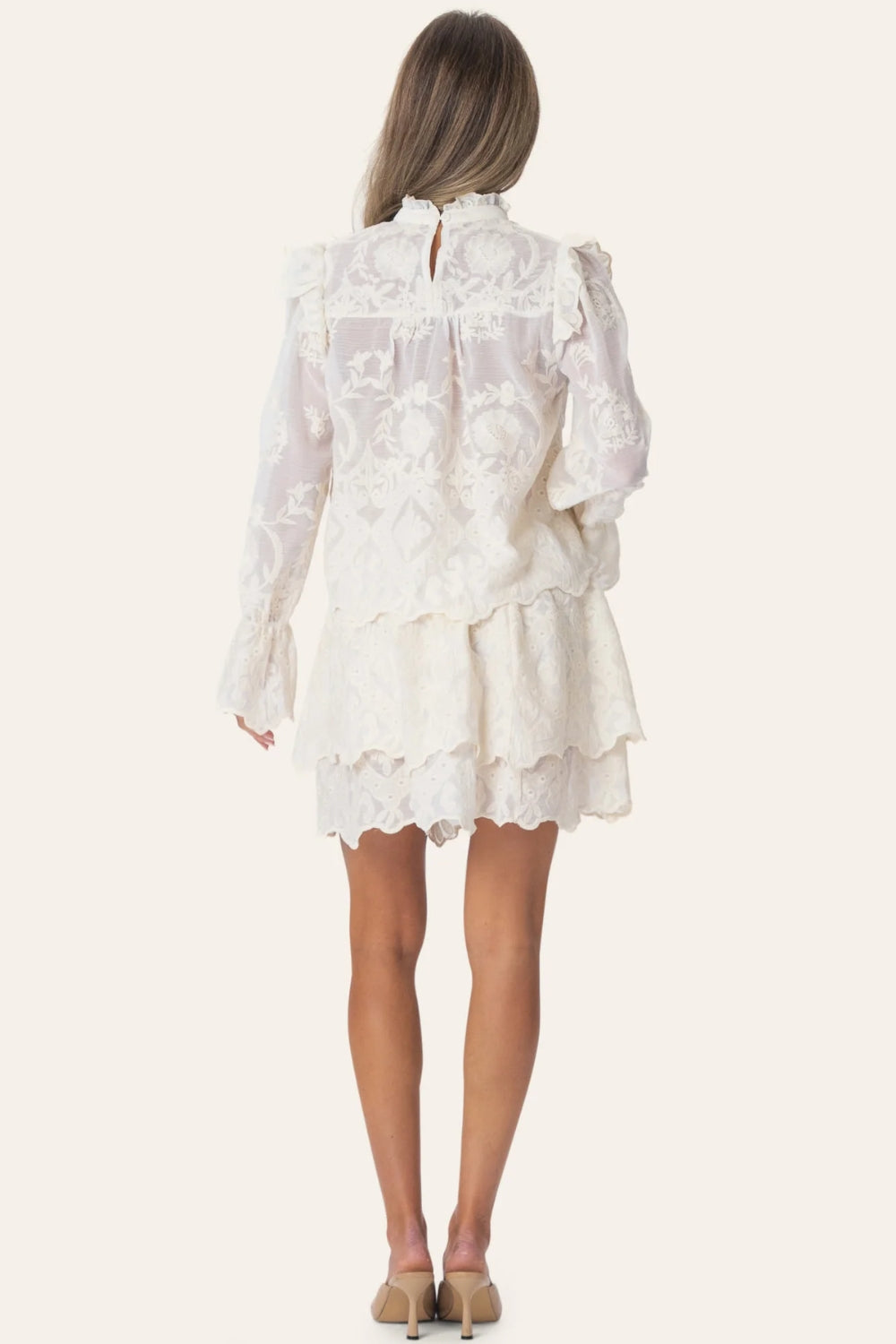 EllinorIC Lace Shirt Vintage White