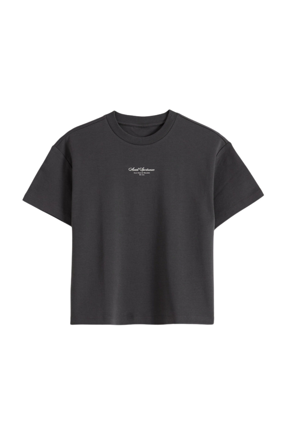 Script Boxy T-shirt Shadow Grey