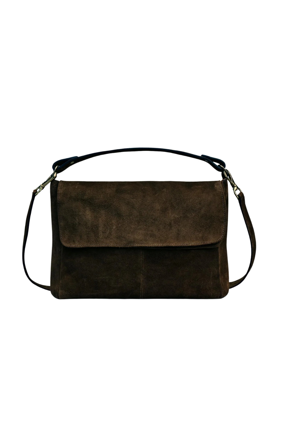 Mabi Umber Suede Shoulder Bag
