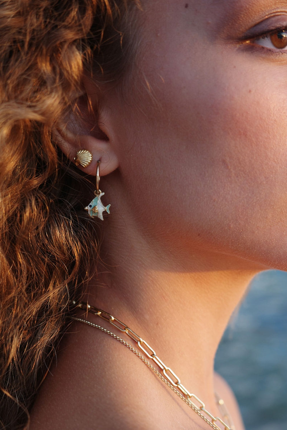 stud 9mm shell aquatic gold