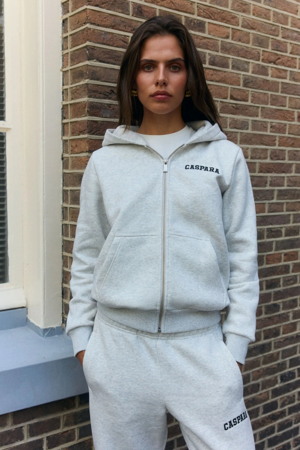 W. All-Star Zip Hoodie Grey Melange w. Black