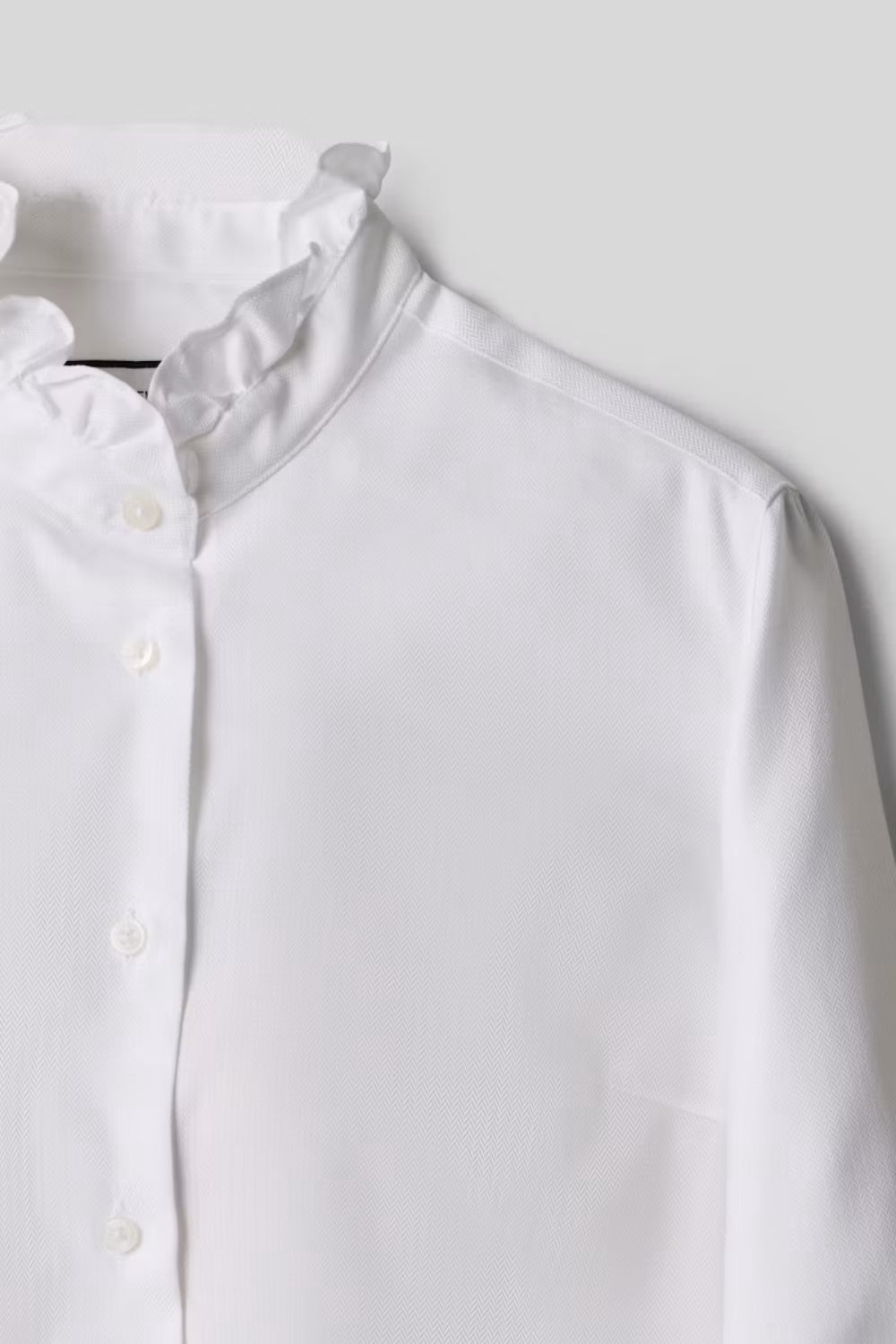 Juliette Herringbone Shirt White