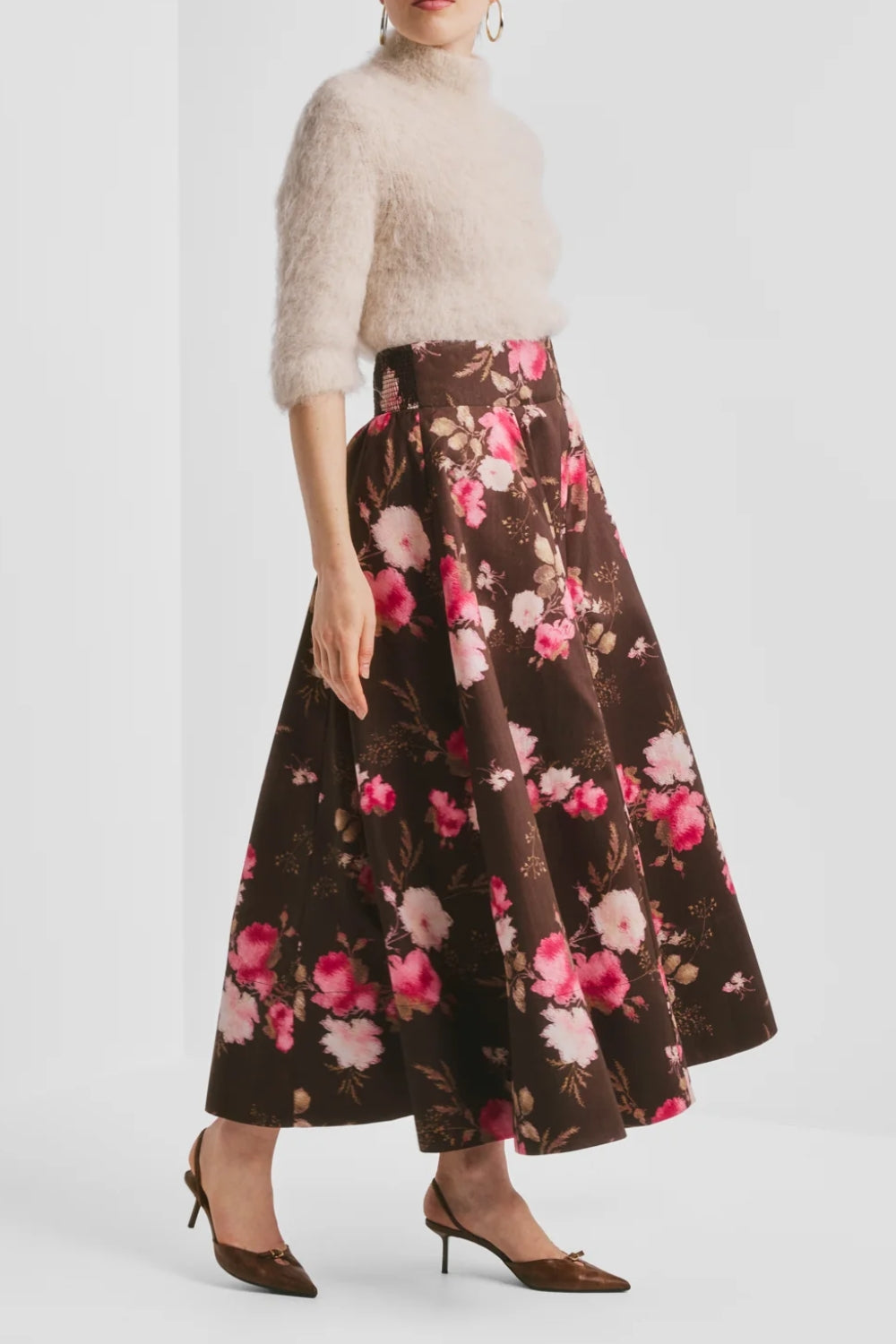 Taffeta Maxi Skirt Soft Bloom