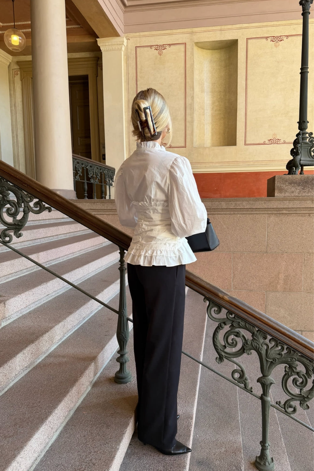 ArielIC LS Blouse White