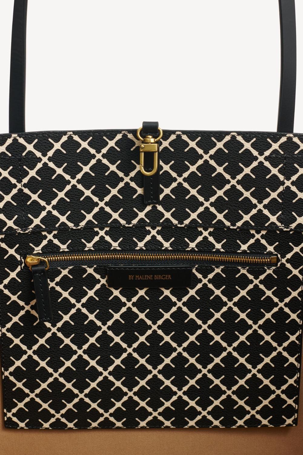 Abi printed Tote Bag Black