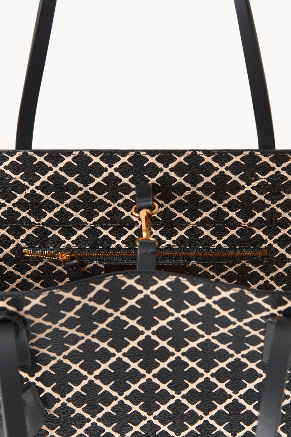 Abigail Printed Tote Bag Black