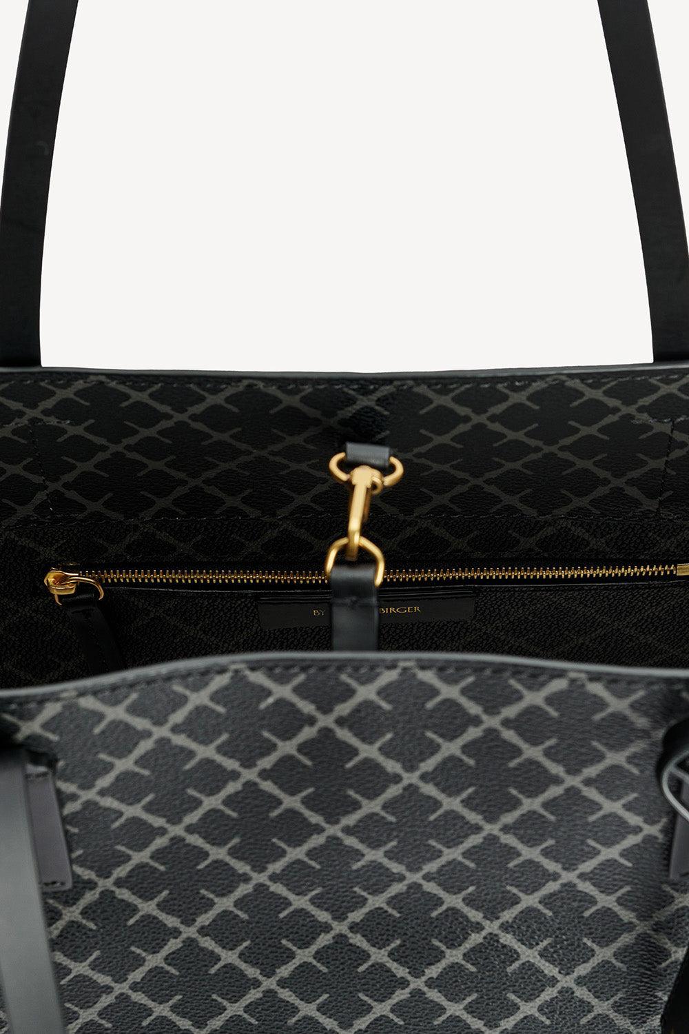 Abigail Printed Tote Bag Charcoal