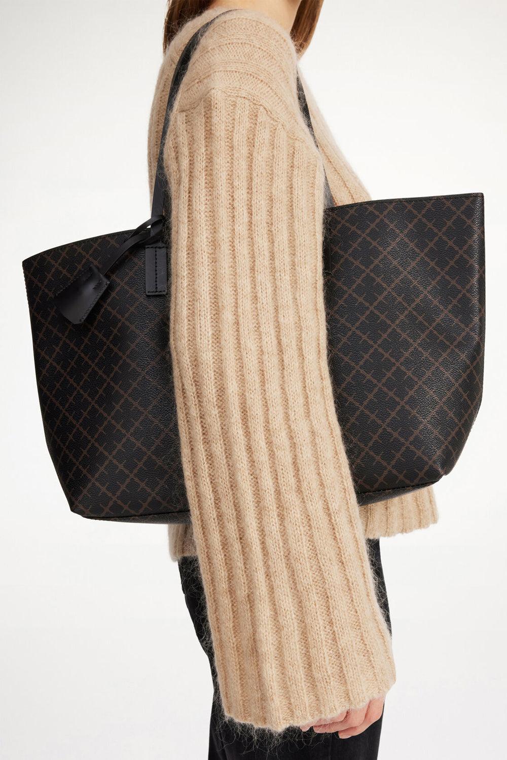 Abigail printed Tote Bag Dark Chocolate