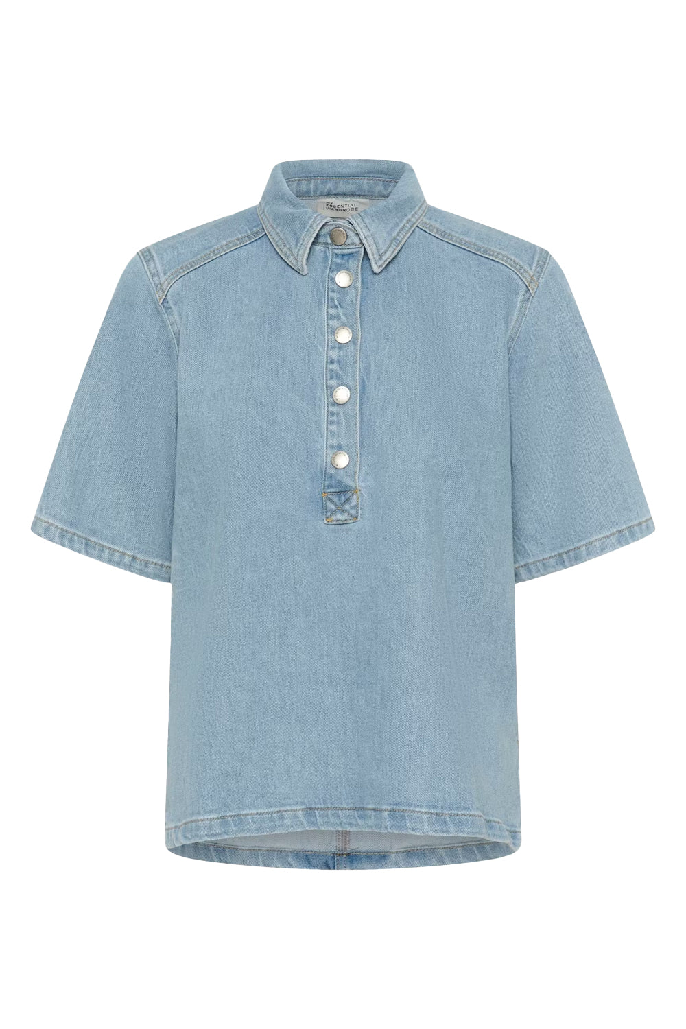 AbinaMW boxy blouse Light Blue wash