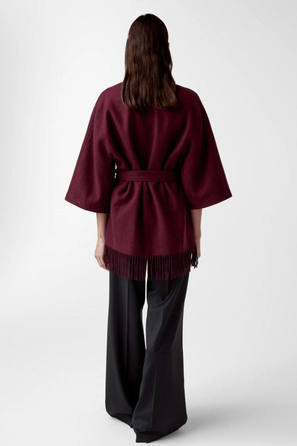 Akila Lambswool Jacket Burgundy