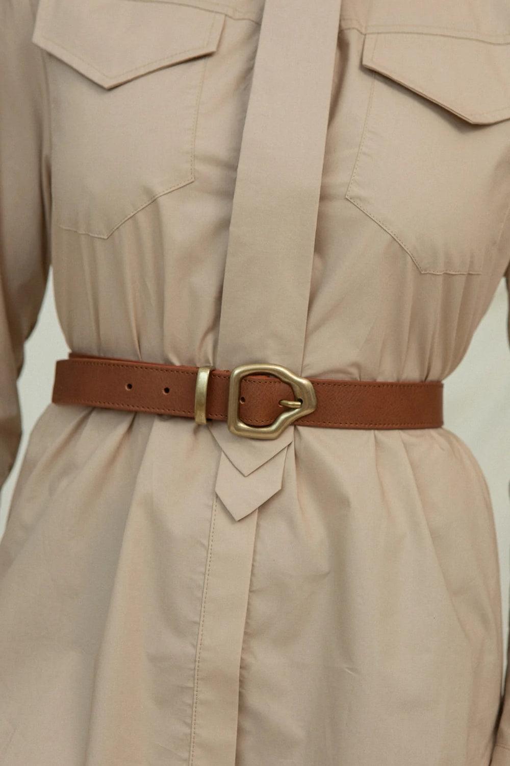 Ako Mini Belt Nutmeg Gold