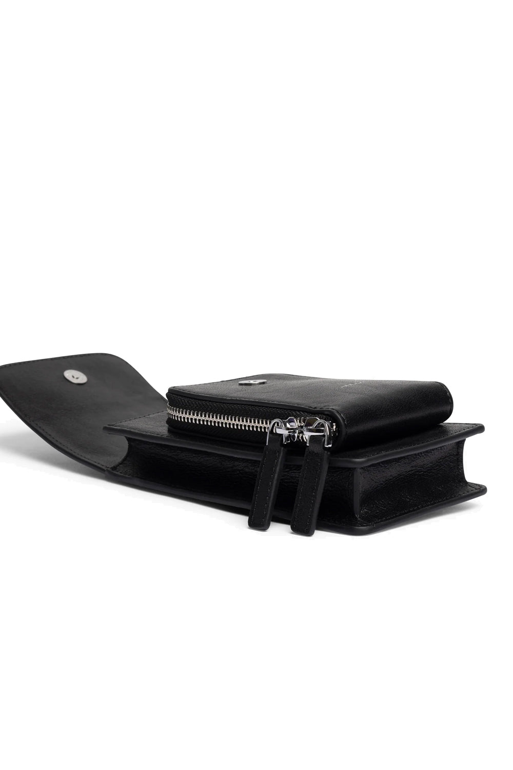 Alex Grained Leather Black, silver