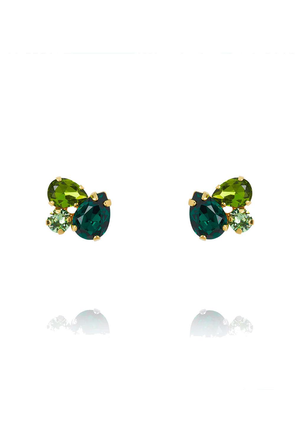 Alisia Earring Gold Green Combo