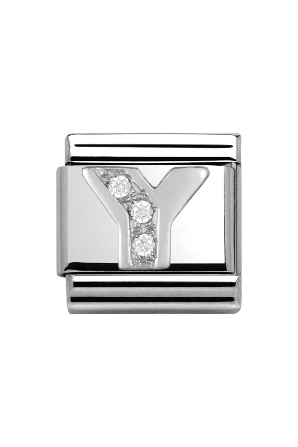 Alphabet 925 sterling Silver with CZ Y