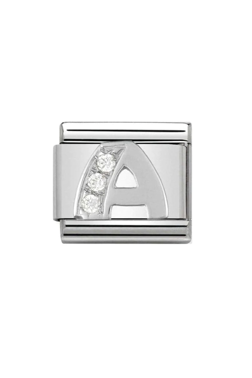 Alphabet Letter 925 sterling Silver with CZ
