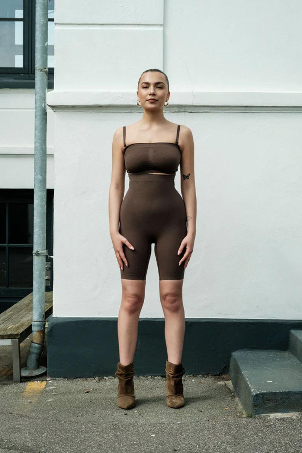 Alturra Highwaist Shaping Shorts Chocolate
