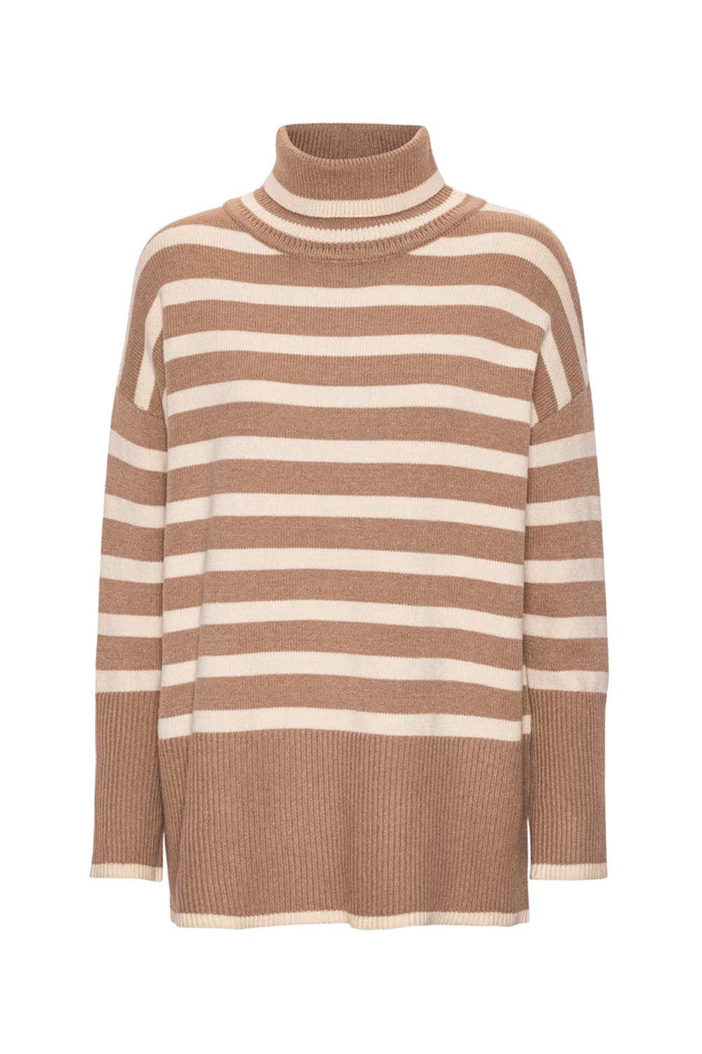 Alvena knit pullover sand/off white