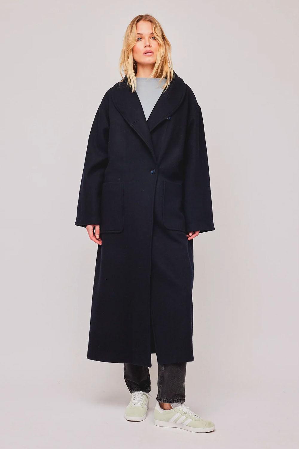 Amber Long Coat Vulcan Blue
