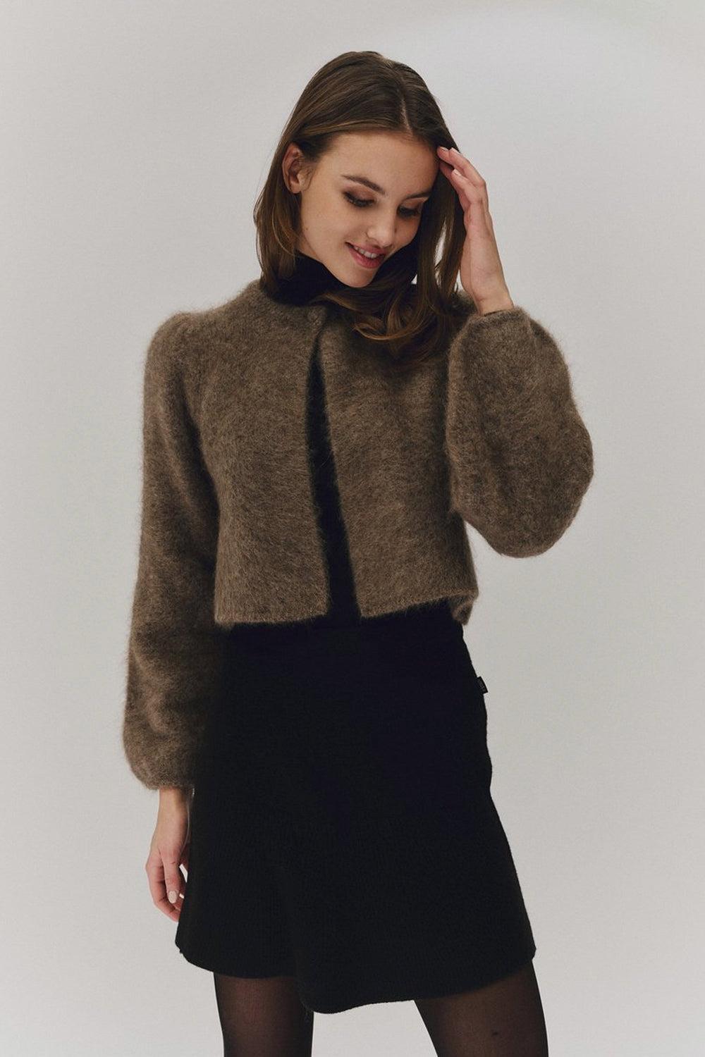 Amelia Chunky Cardigan Brown