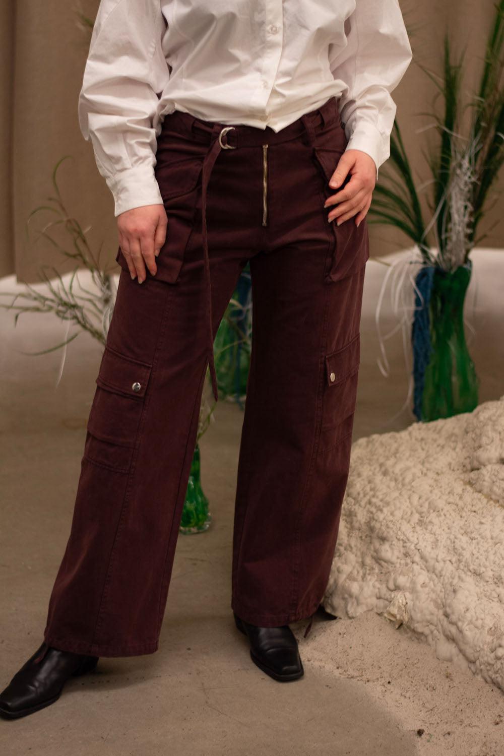 Anatol Trouser Burgundy Red