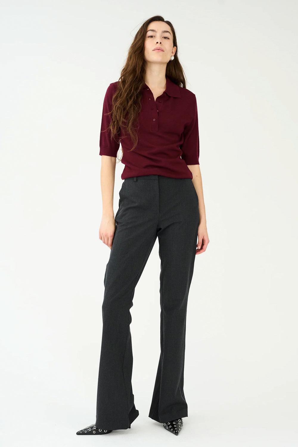 Andrea Flare Pant Grey 32"