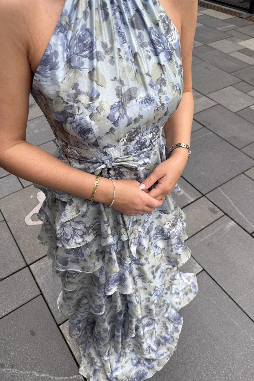 Angel Maxi Dress halterneck Midnight Bloom