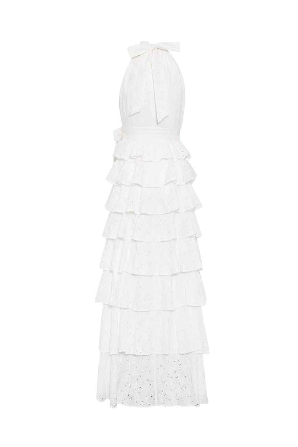 Angel Maxi Dress halterneck White