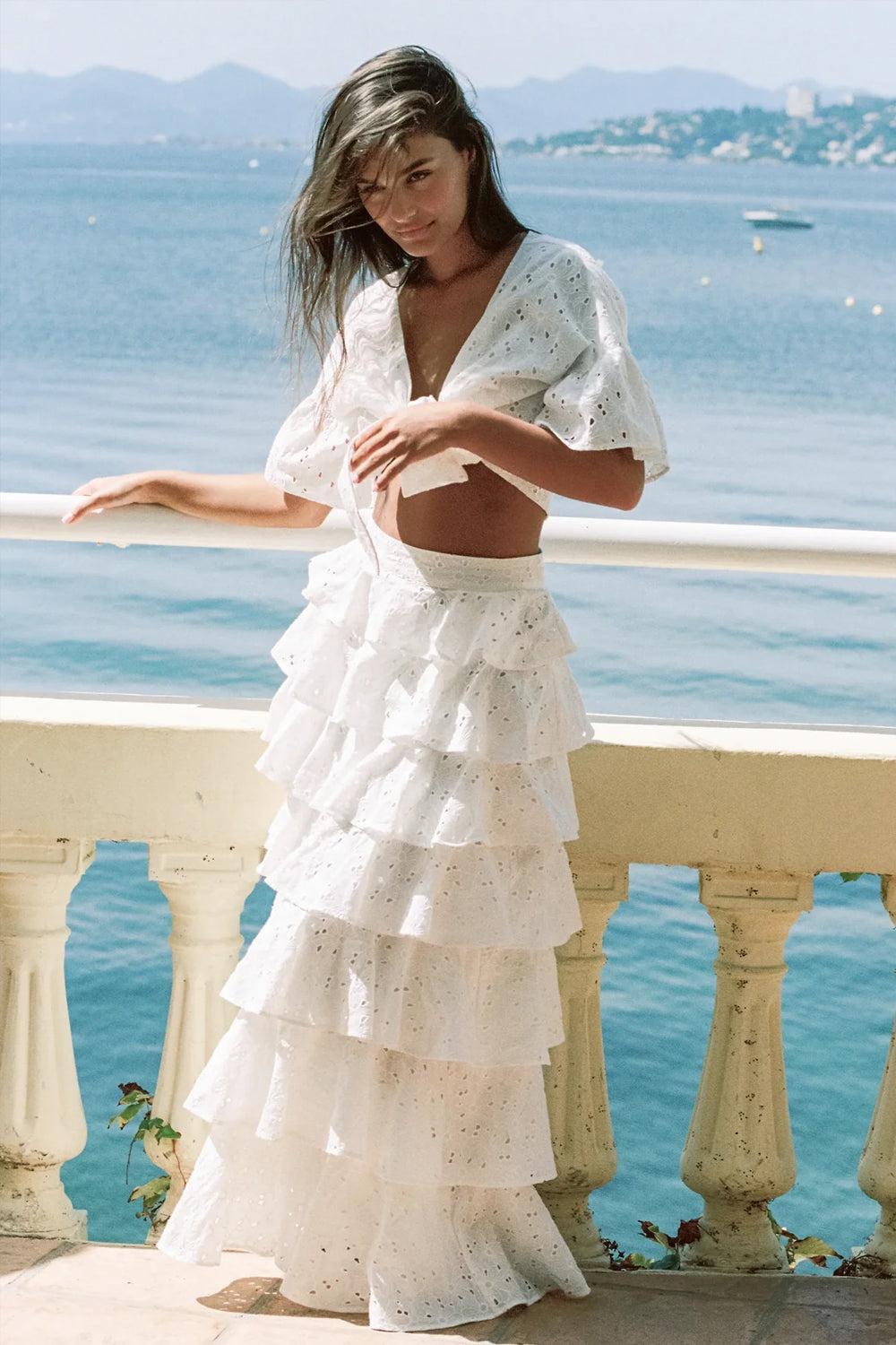 Angel Maxi skirt White