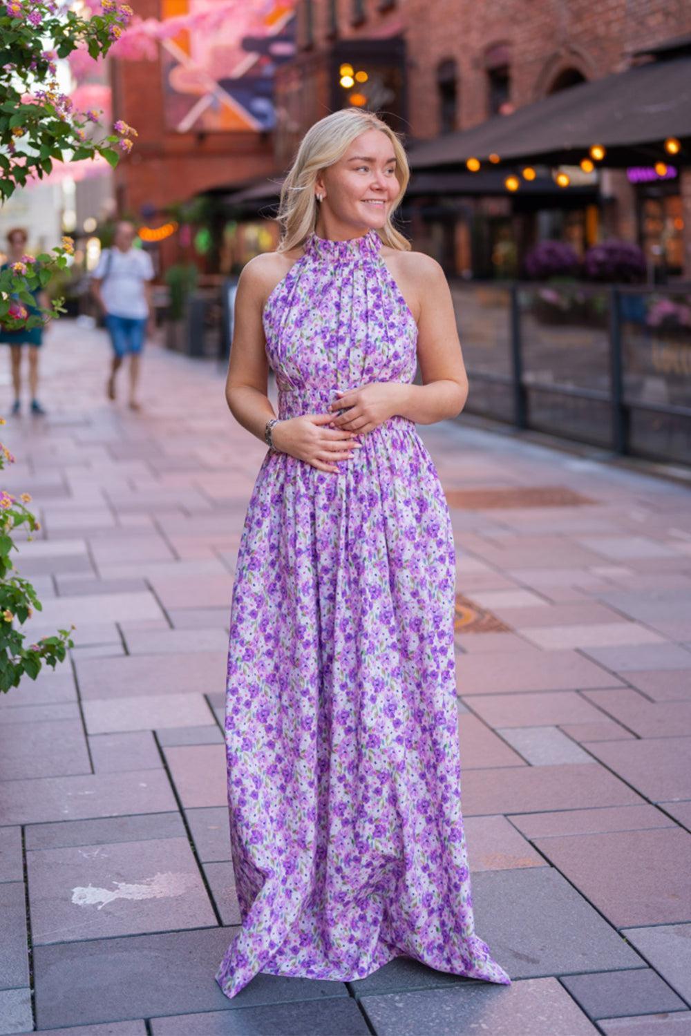 Angelina Maxi Dress Moon Flower