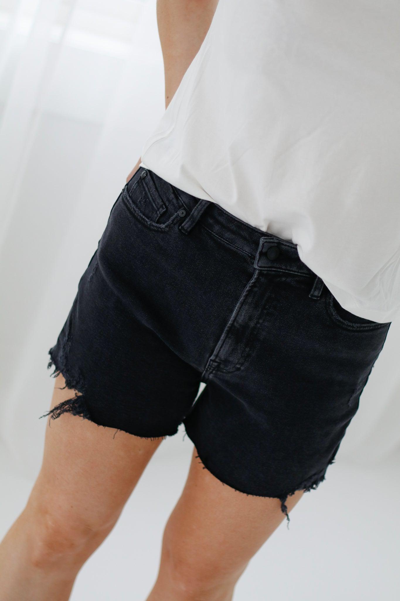 Angie Denim Shorts Wash Original Black Dist.