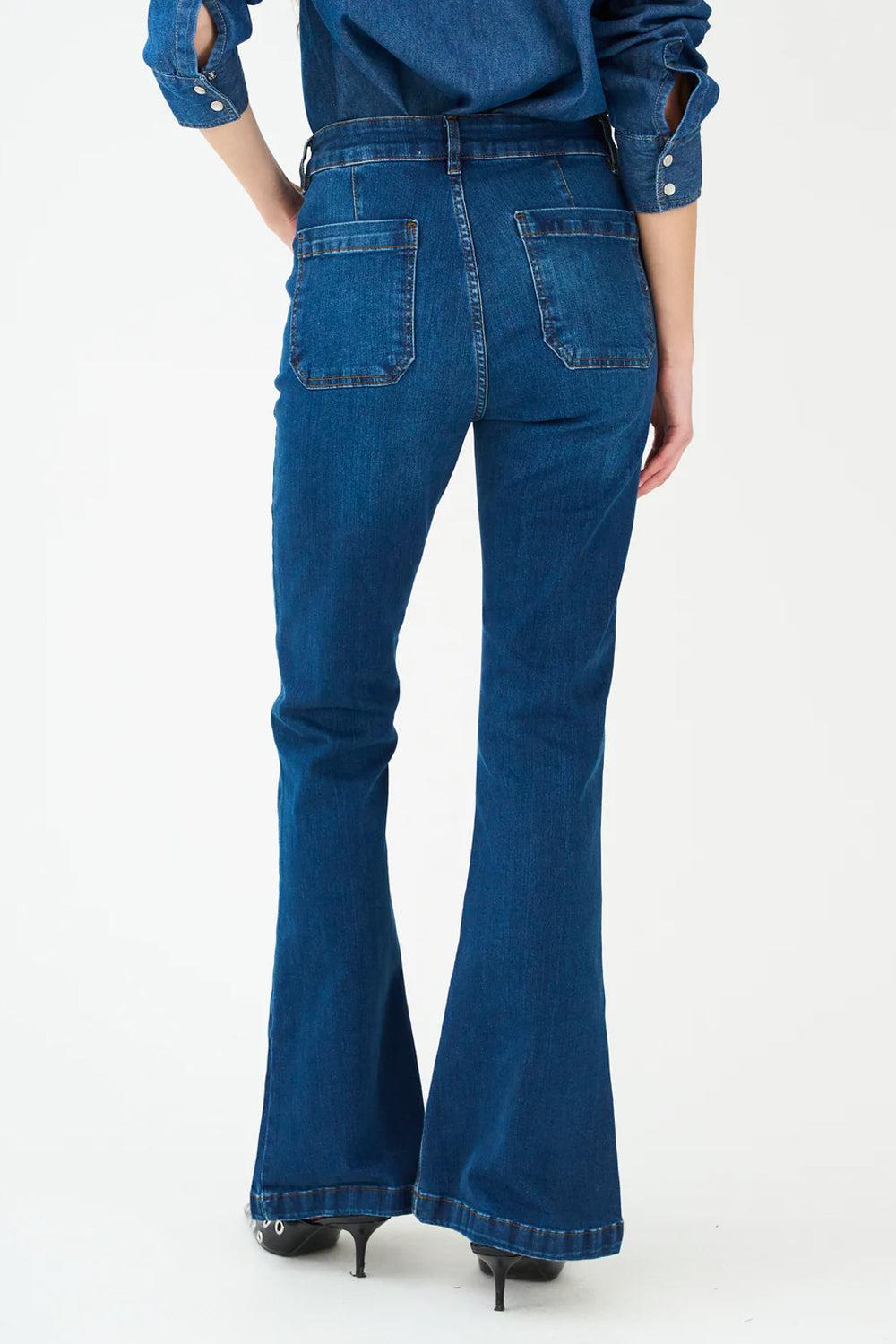 Ann Charlotte Jeans Wash Cayenne Denim Blue 32"