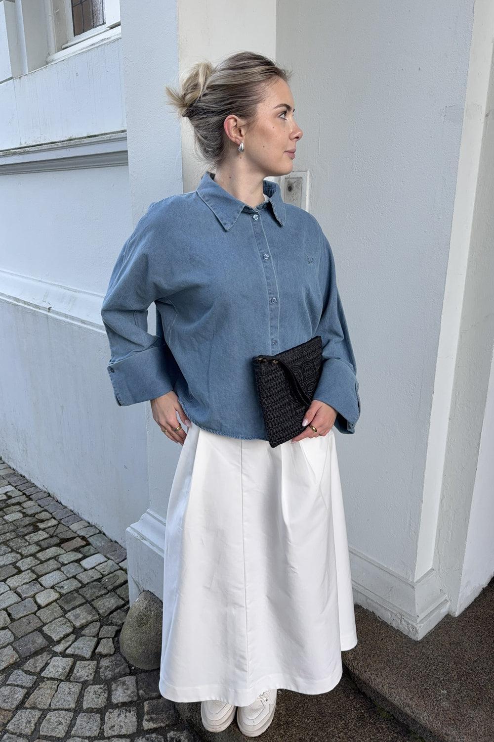 Anna Cotton Skirt White