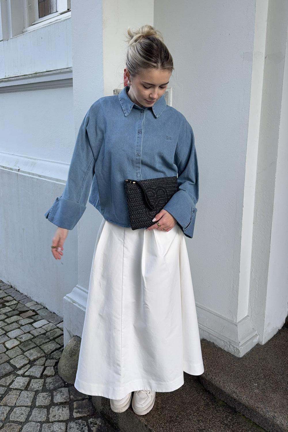 Anna Cotton Skirt White