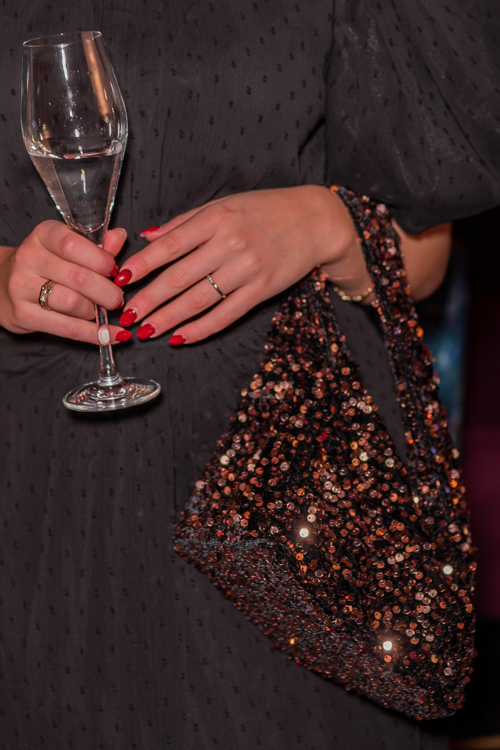 Anne Sequins Bag Brown