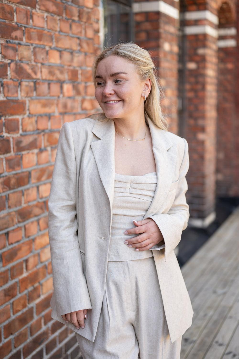 Antonia Blazer Light Sand Melange