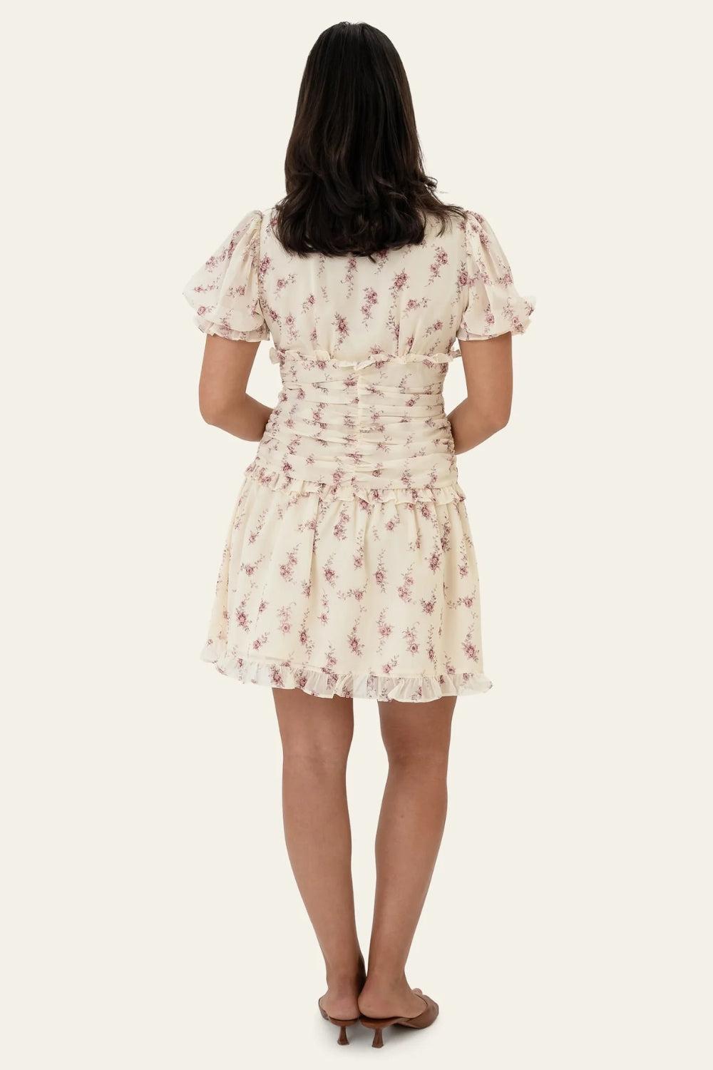 ArielIc Dress Off White Vintage Rose