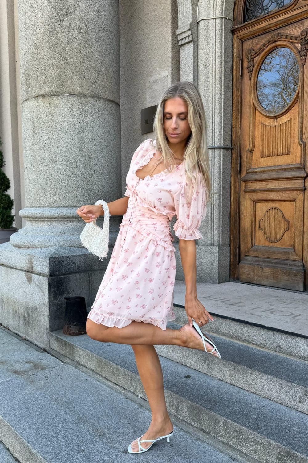 ArielIc Dress Pink flower Print
