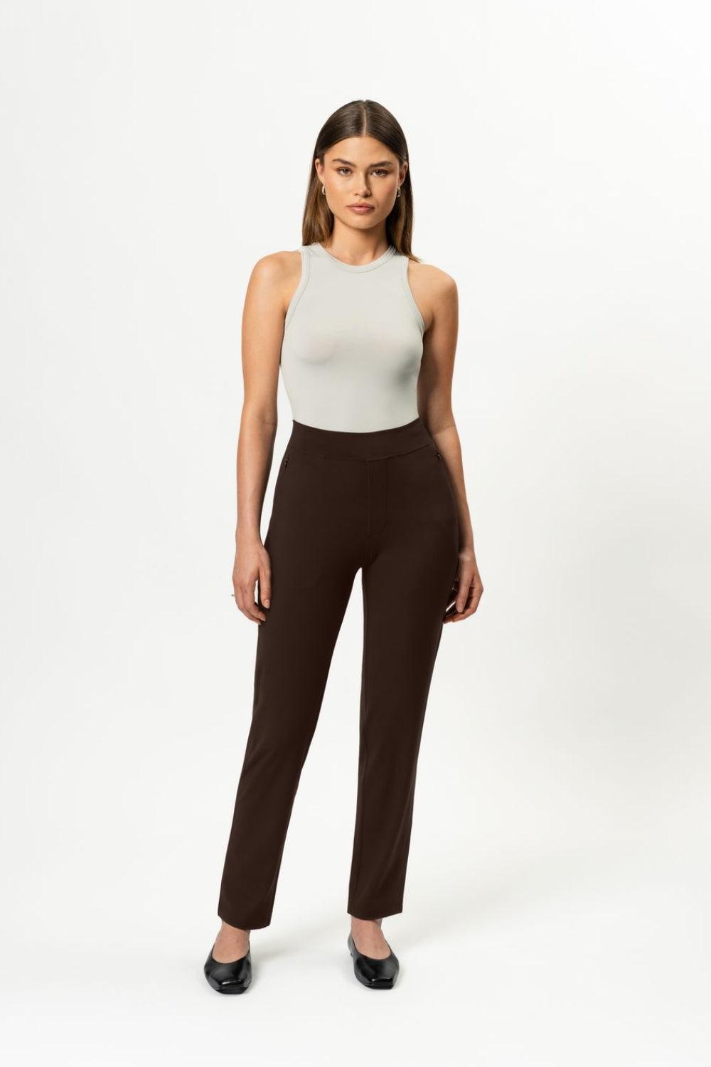 Asana Slim Pant Brown 30"