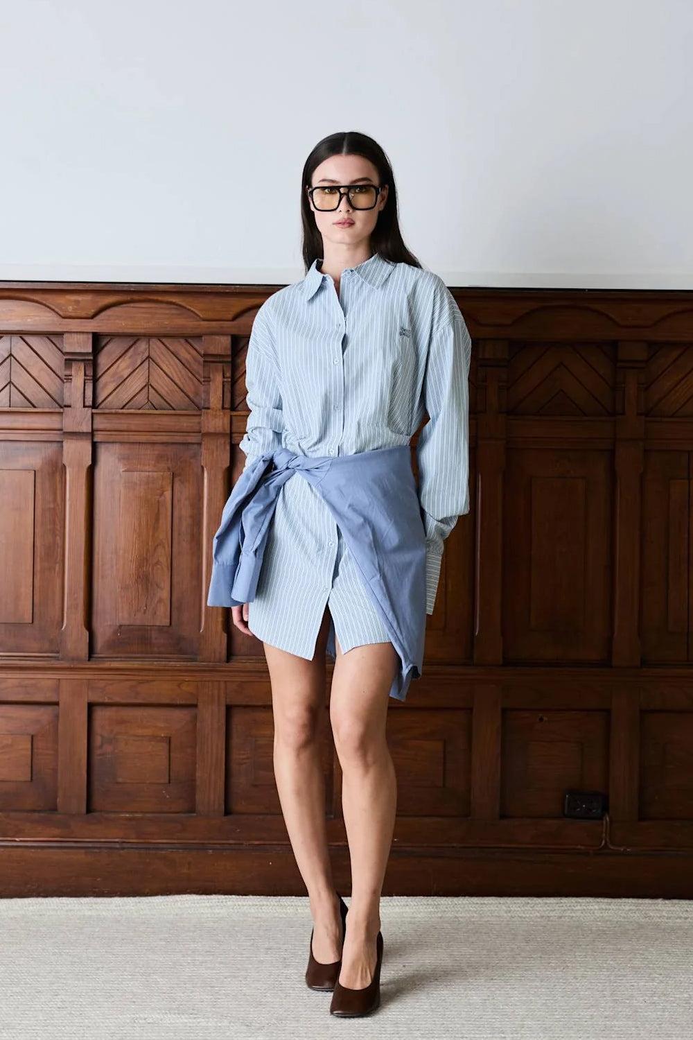 Atari Dress Sky Stripe