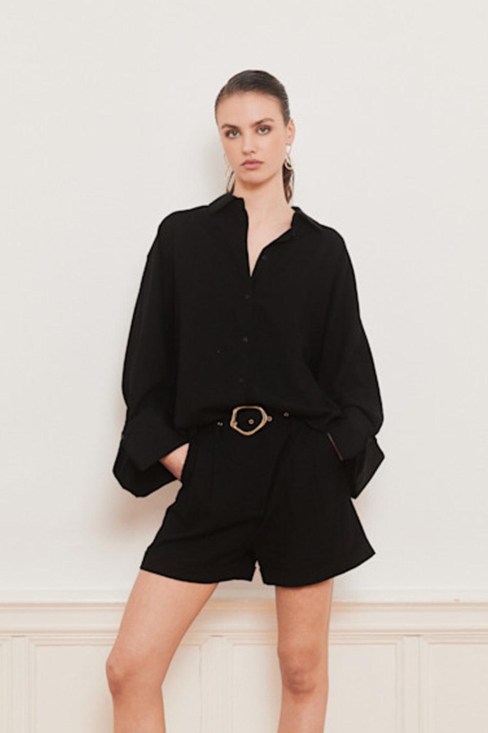 Atari Linen Shirt Black
